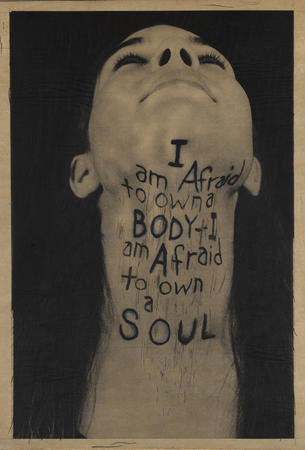 A Word Made Flesh (Throat), 1994. Lesley Dill. American, born 1950
