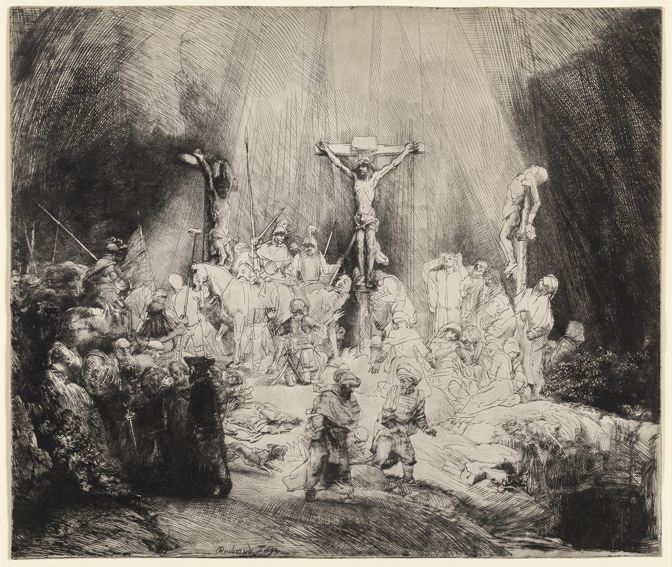Rembrandt, Three Crosses 