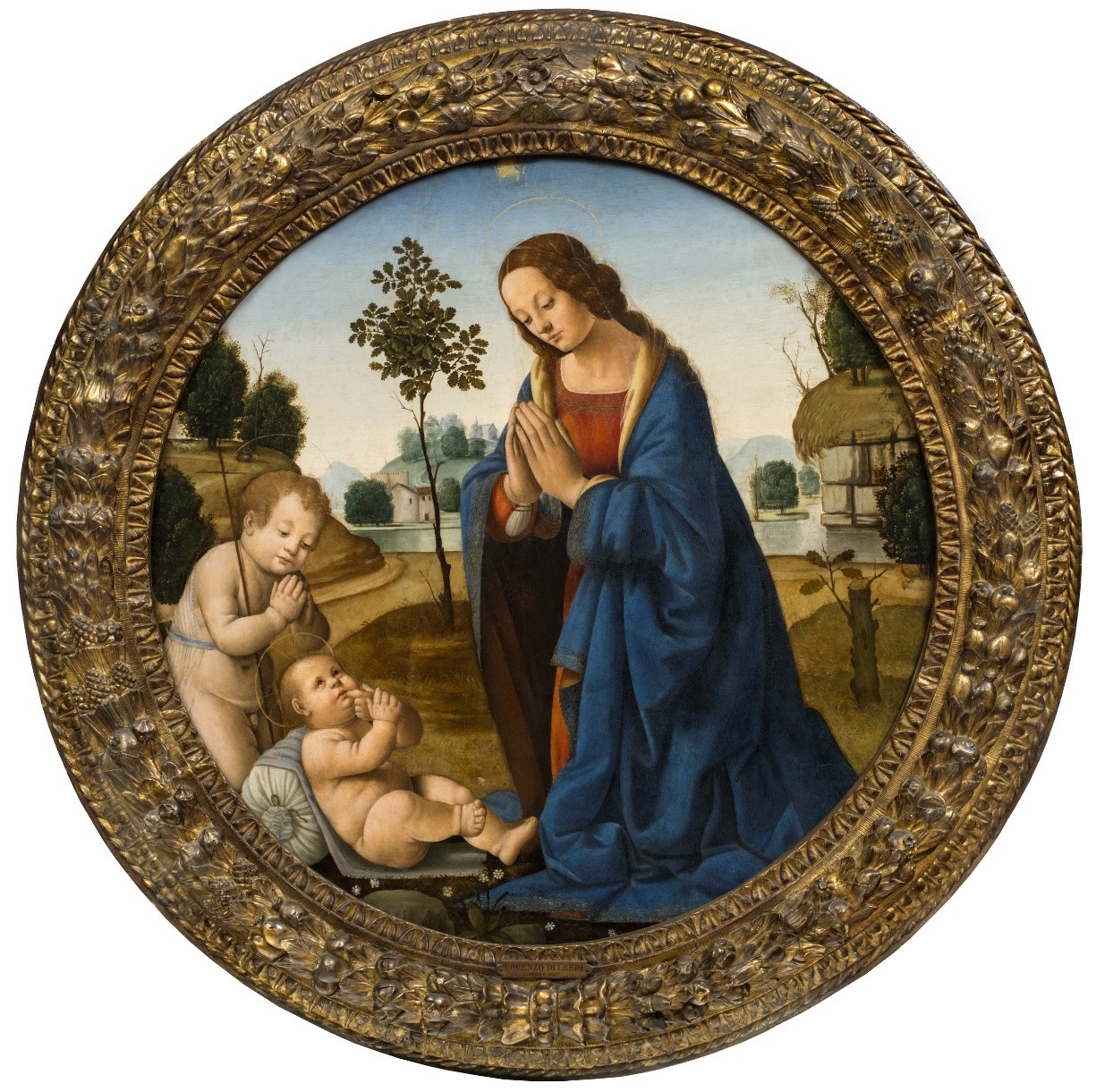 The Virgin Adoring the Christ Child with the infant Saint John the Baptist by Lorenzo di Credi