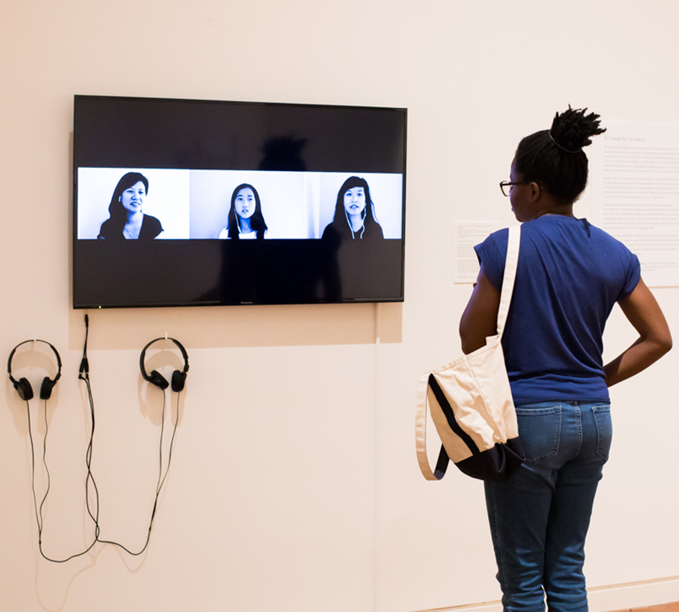 Visitor enjoying the permanent collection at SCMA