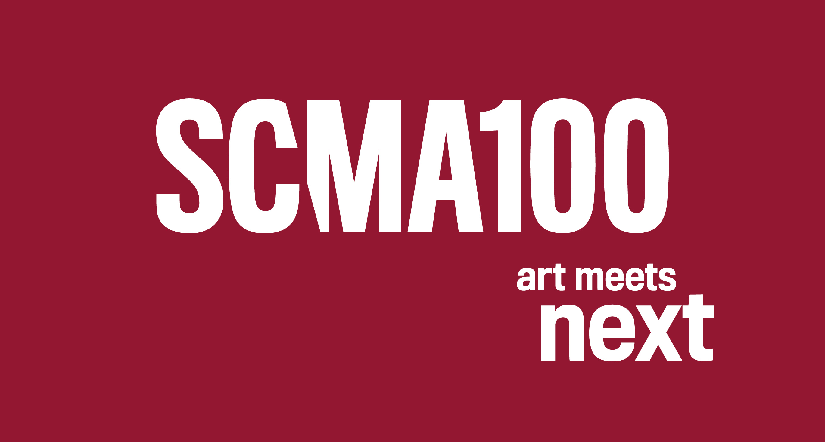 SCMA100 art meets next logo