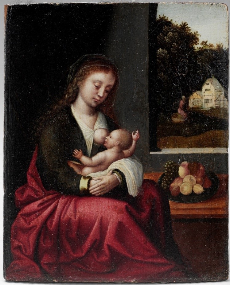 Adrien Ysenbrandt (attributed to). Flemish, ca. 1500-before 1551 The Virgin and Child in Interior, 16th century SC 1975.21 Gift of Mrs. Charles Lincoln Taylor (Margaret Rand Goldthwait, class of 1921)