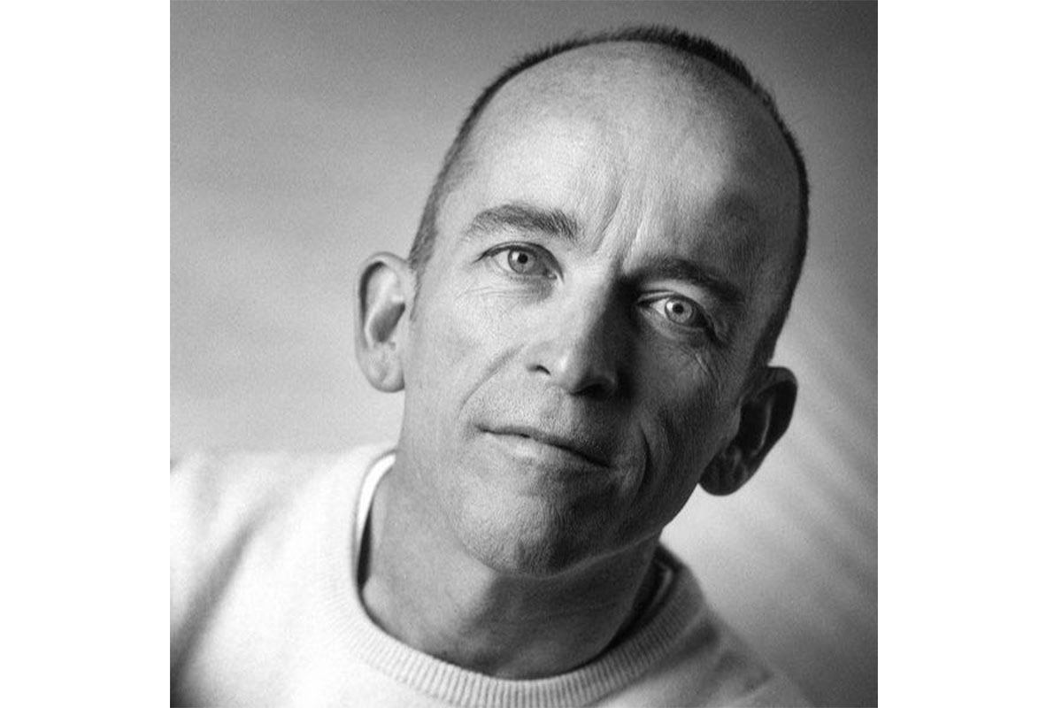Black and White Photo of poet Mark Doty