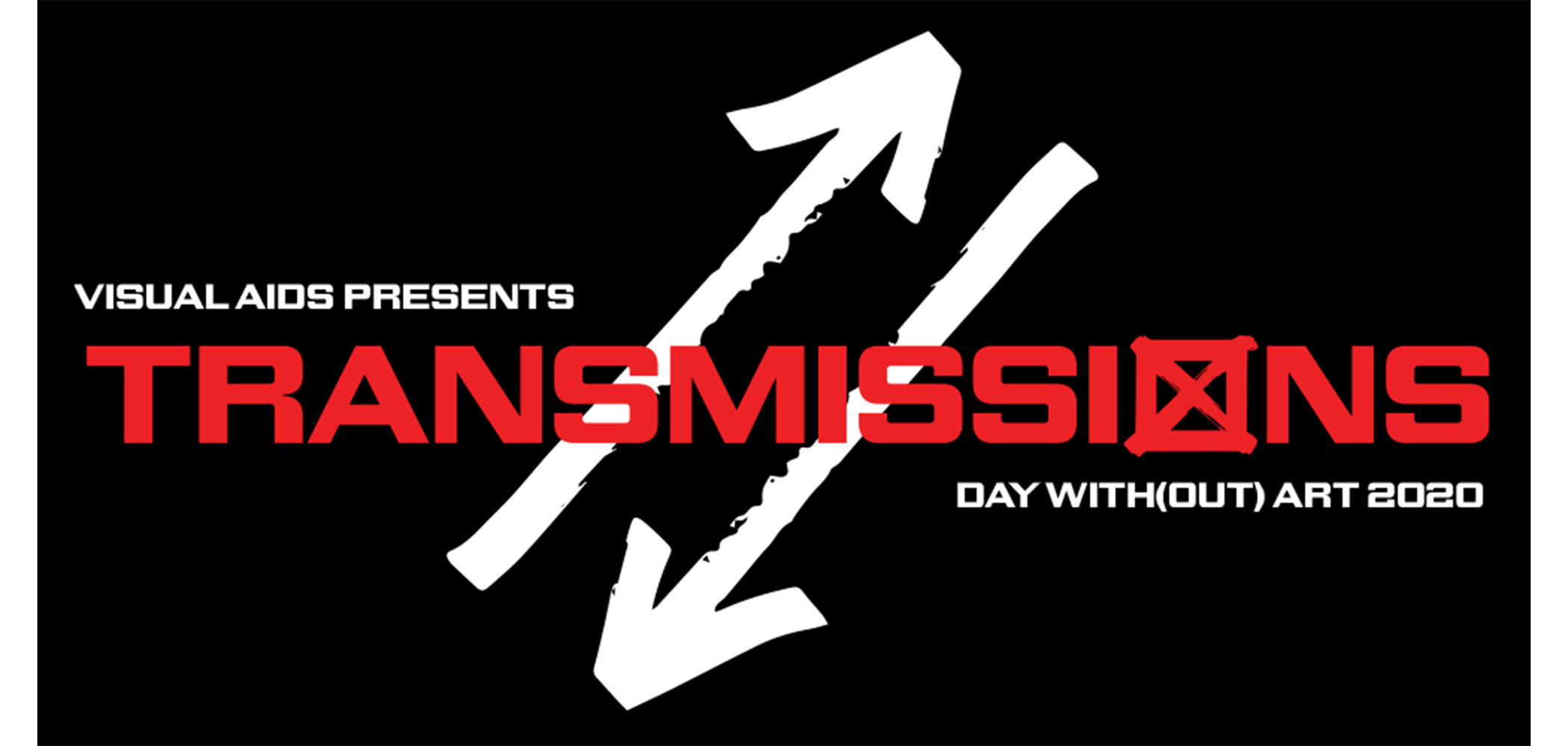 Visual Aids black, red and white program logo for Transmissions
