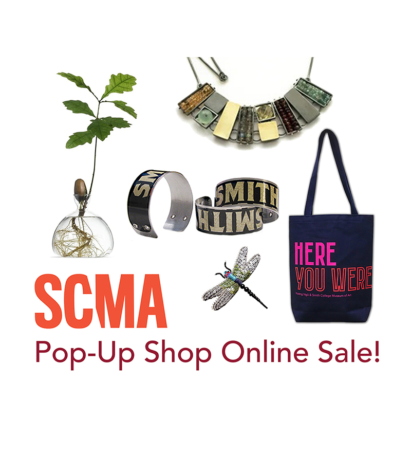 Pop up shop graphic with image of tote bag and jewelry