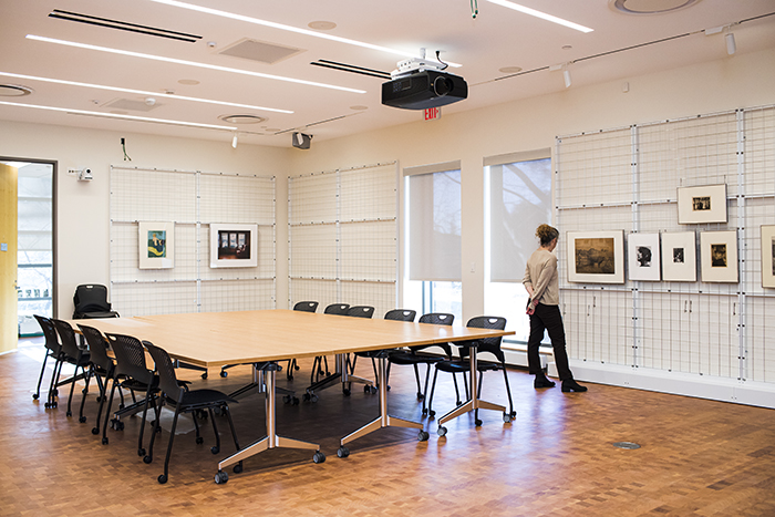 Visitor in the renovated Cunningham Study Center