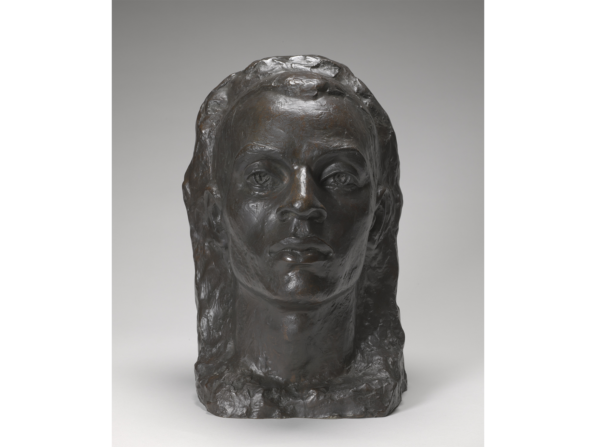 Bronze of a man's head