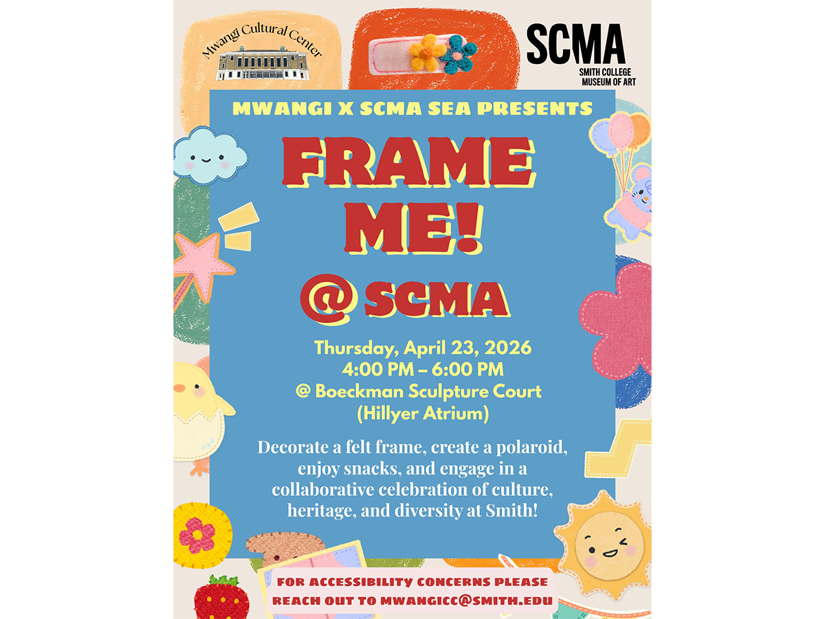 Graphic that includes event information all surrounded by pastel child-like images of felt sewn suns, chicks and  eggs