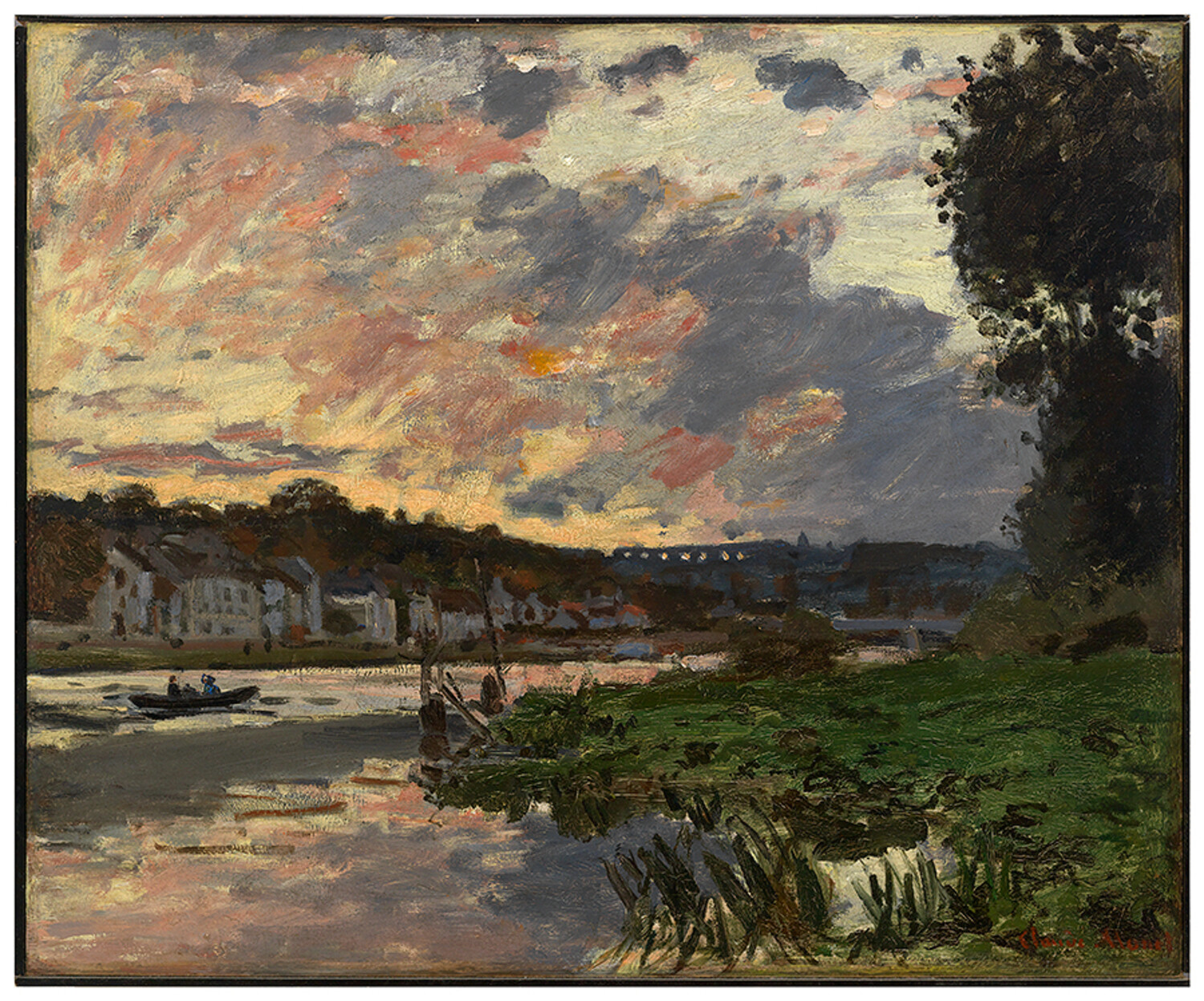 Landscape and water with broad brushstrokes
