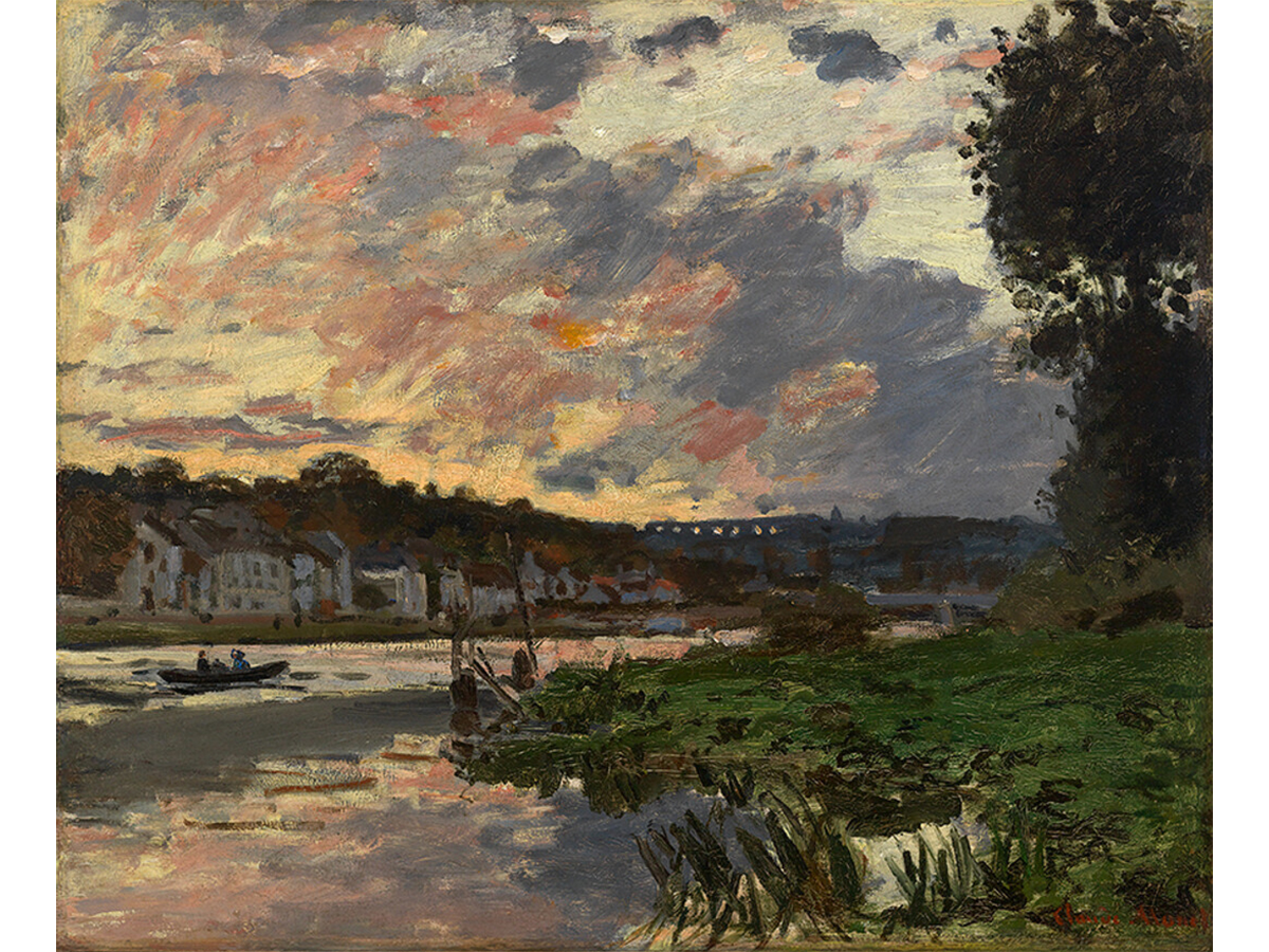 Landscape and water with broad brushstrokes