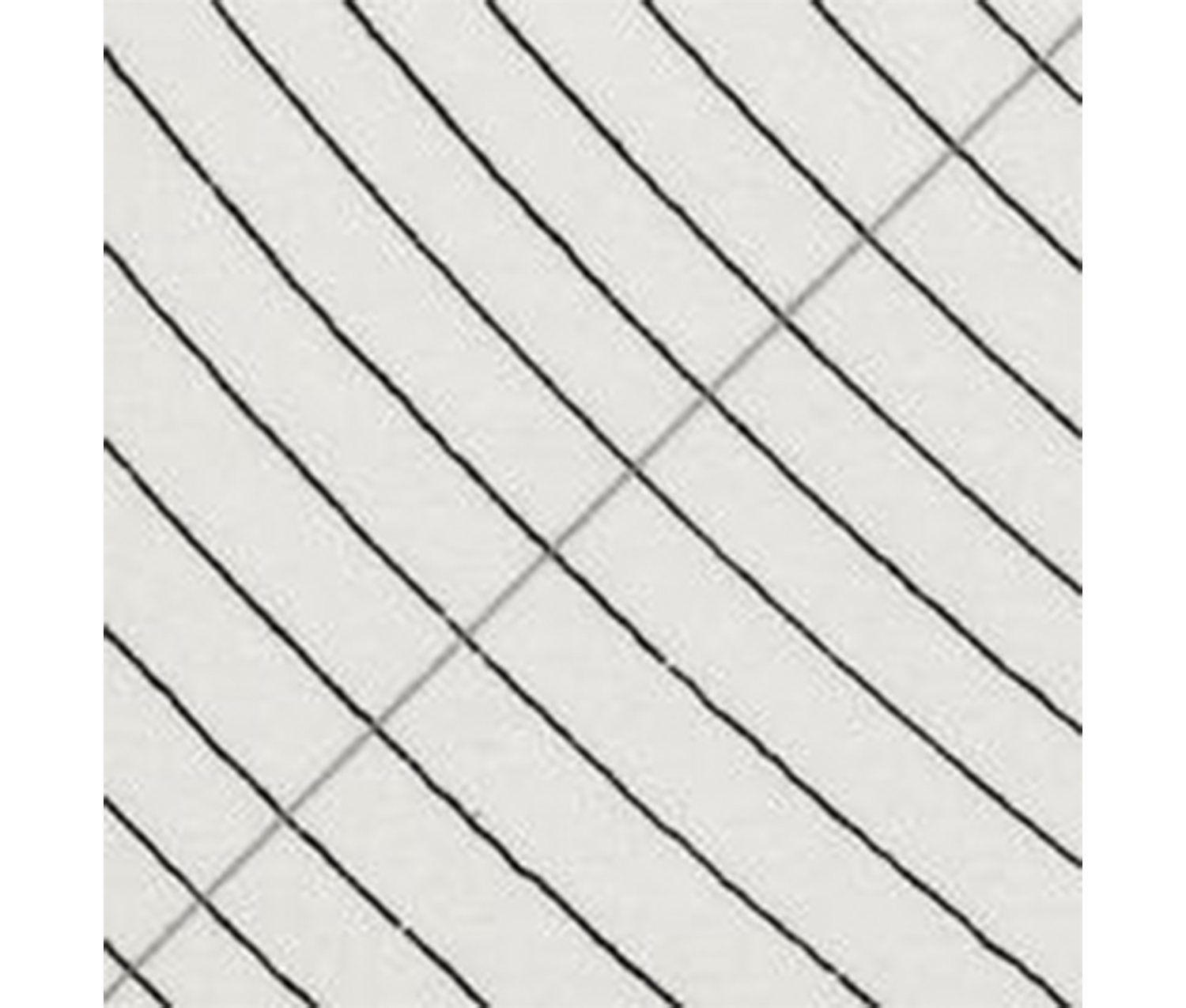 one gray diagonal line from bottom left to top right corner; twelve black diagonal lines from top left to bottom right corner