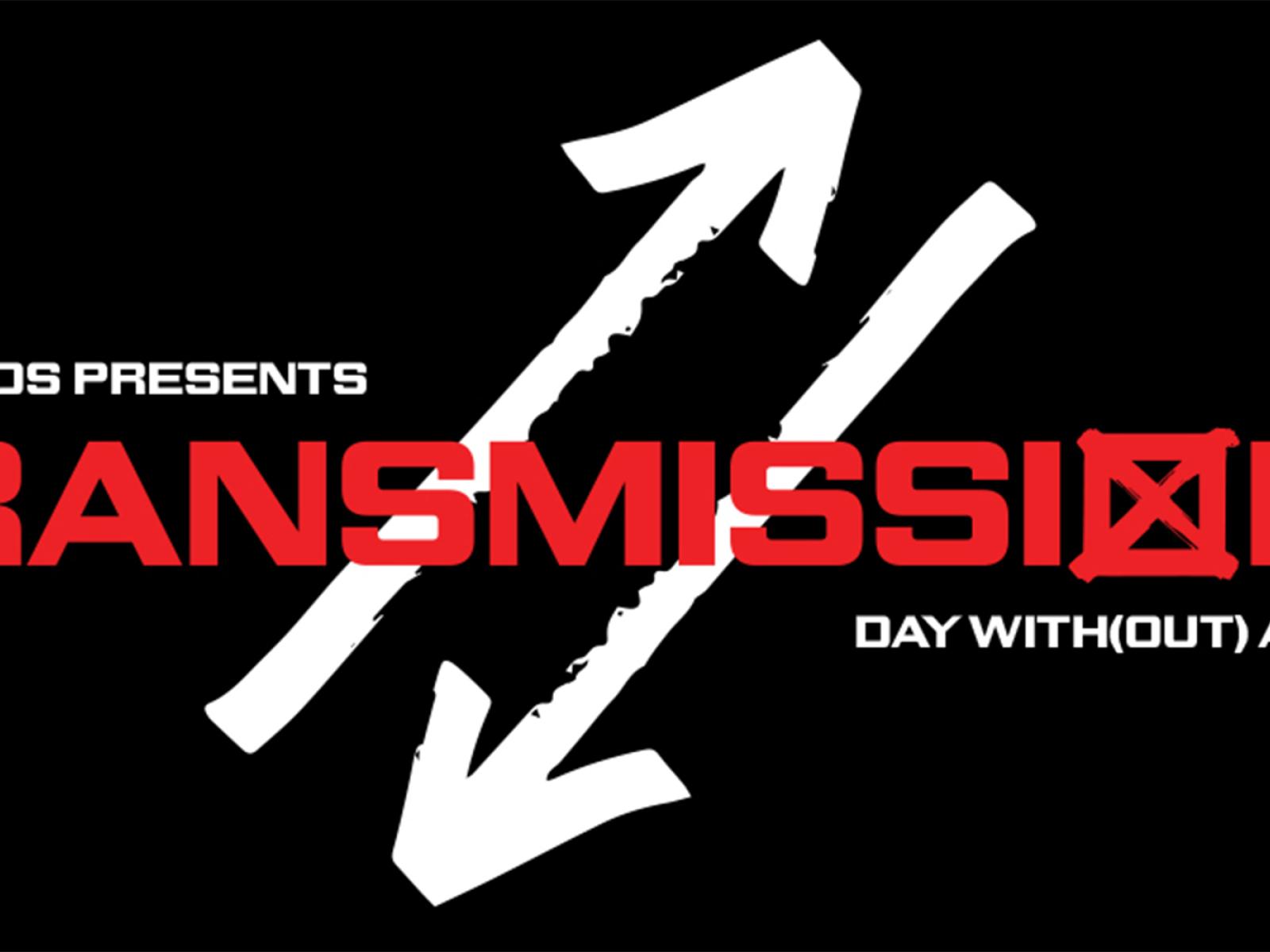 Visual Aids black, red and white program logo for Transmissions