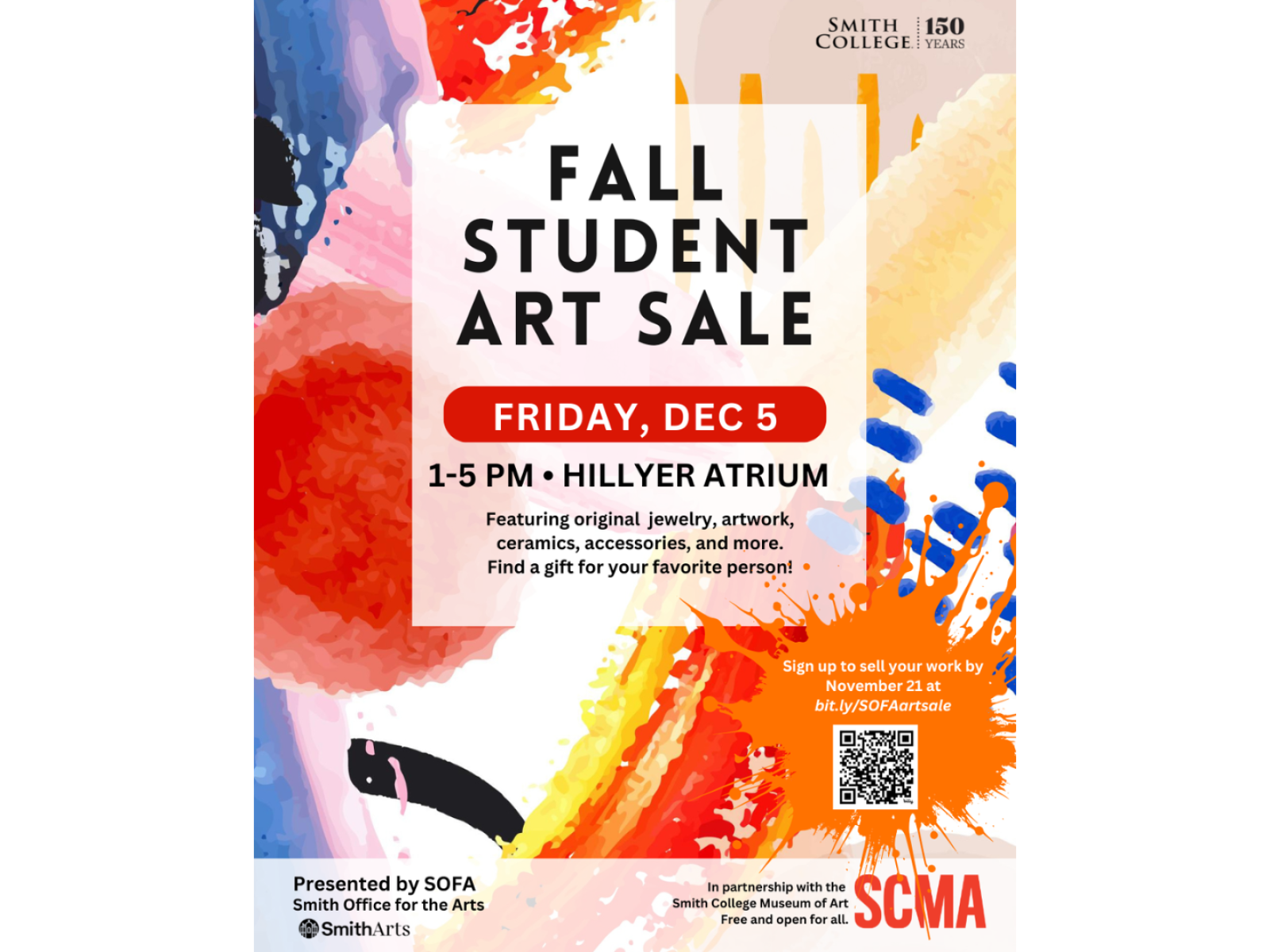 The SOFA Student Art Sale is popping up on Friday, December 5