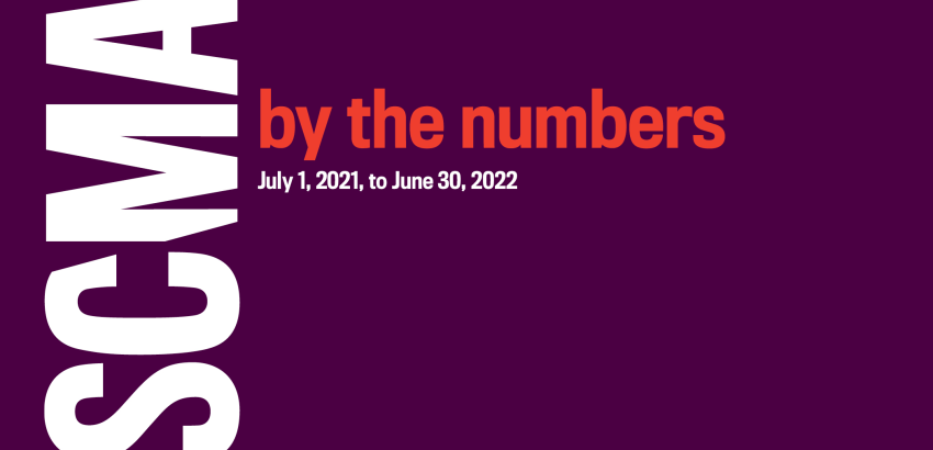 Rectangular graphic box with SCMA by the number with dates June 30, 2021–June 30, 2022 within it